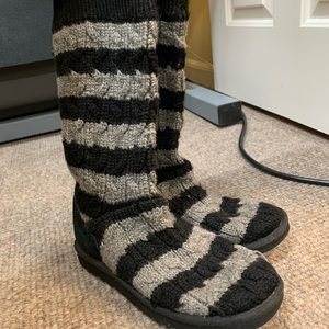 UGG Striped Knit Tall Boots